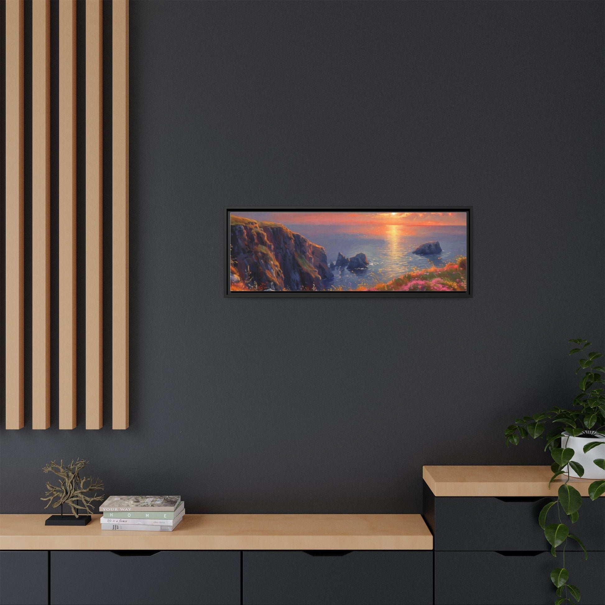 End of The Day wall art featuring a serene sunset landscape, printed on high-quality canvas to bring peaceful beauty and warmth to your home décor.