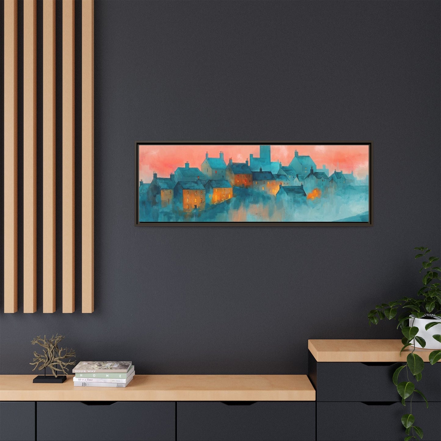 A Castle Town - Beautiful Landscape Canvas Print for all places Décor