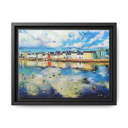 Galway Reflections wall art featuring serene Irish landscapes and water reflections, framed in premium quality wood.