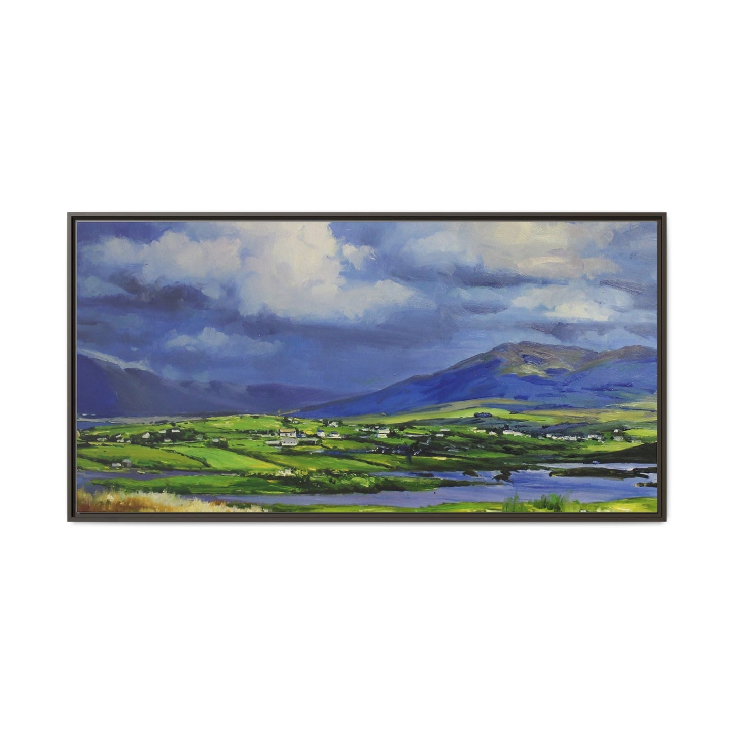 Connemara Fields - Stunning Irish landscape canvas print showcasing the serene beauty of Connemara's fields.