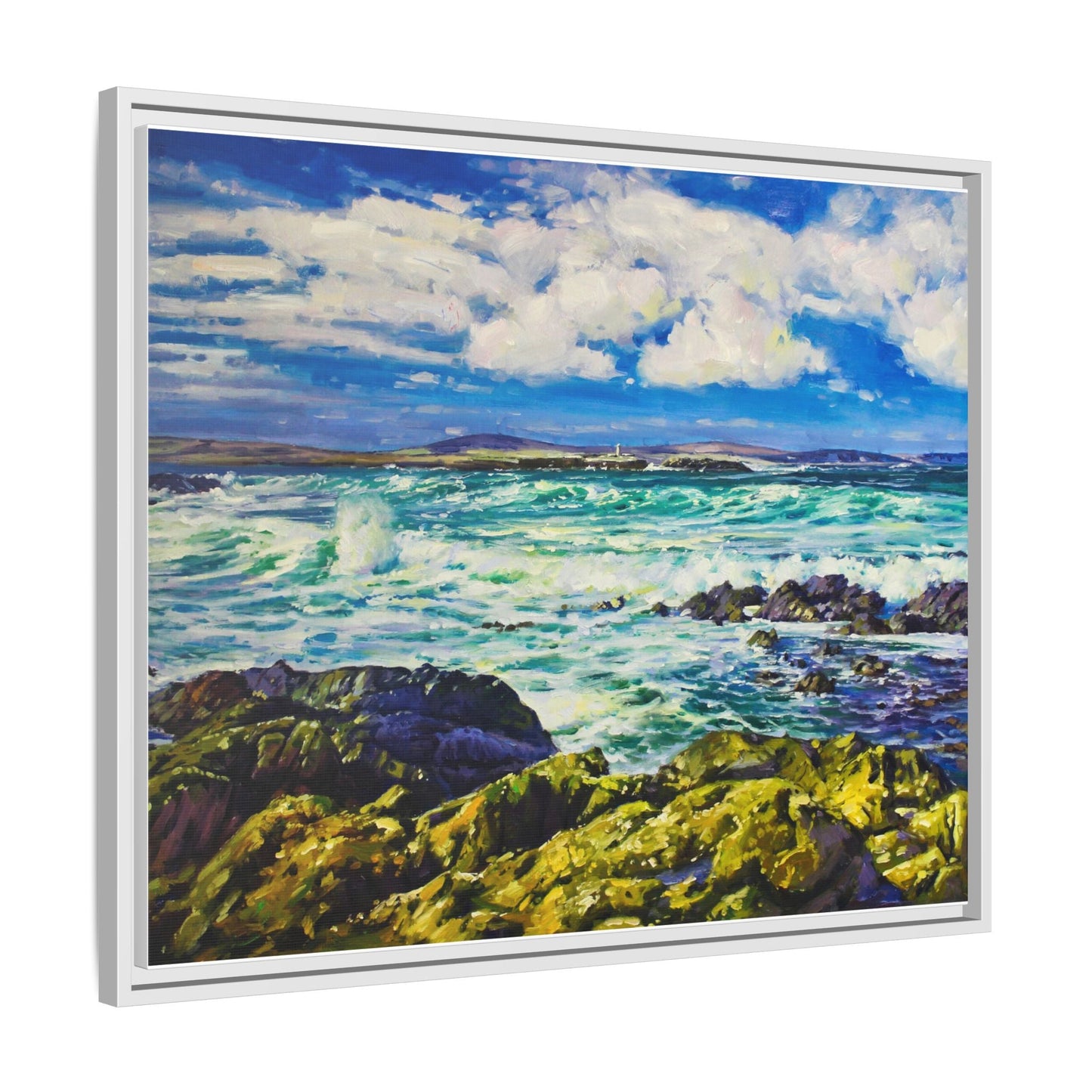 Ballyglass Lighthouse Erris wall art featuring the stunning coastal lighthouse, framed in premium materials for a perfect addition to any living space.