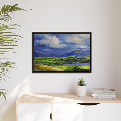 Connemara Fields - Stunning Irish landscape canvas print showcasing the serene beauty of Connemara's fields.