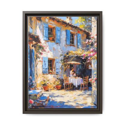 Premium Café Tables Frame with Cotton-Polyester Canvas Print