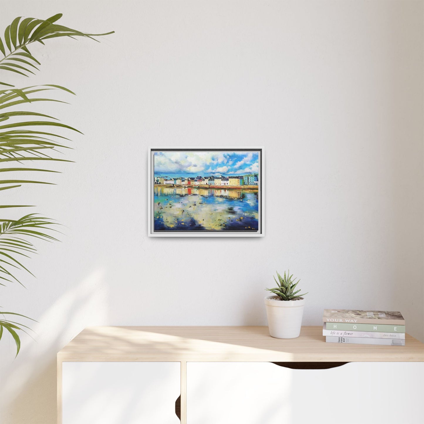 Galway Reflections wall art featuring serene Irish landscapes and water reflections, framed in premium quality wood.