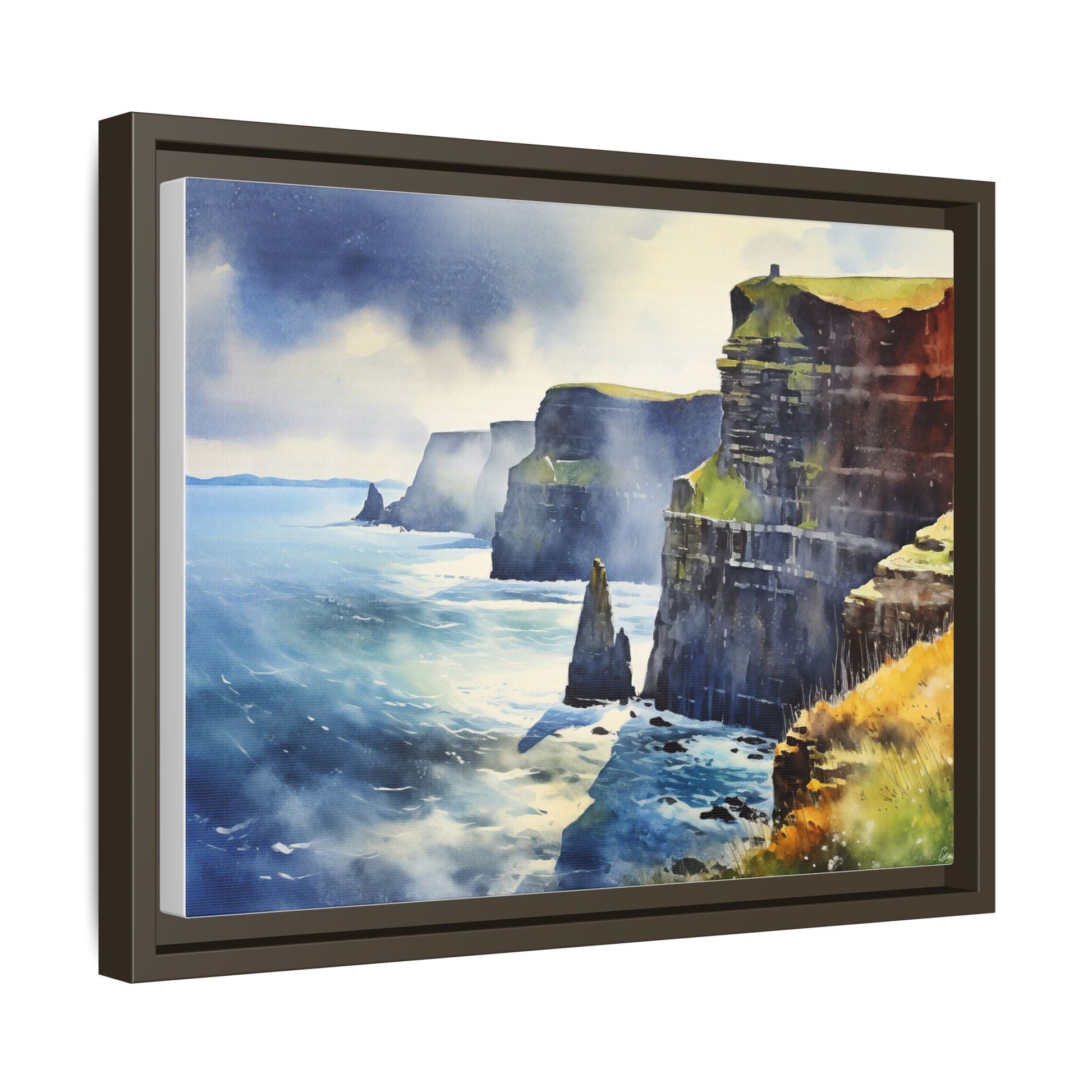 Watercolour of Cliffs of Moher – Beautiful Coastal Landscape Canvas Print