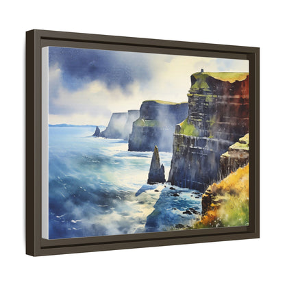 Watercolour of Cliffs of Moher – Beautiful Coastal Landscape Canvas Print