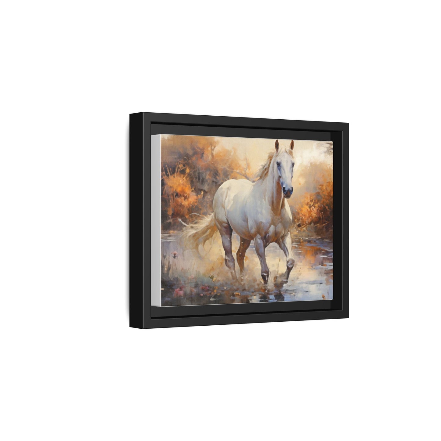 Arabian Horse – Elegant Pinewood Framed Wall Art for Timeless Décor