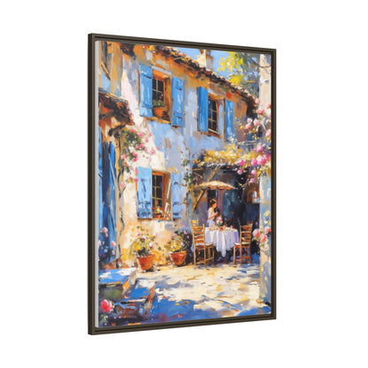 Premium Café Tables Frame with Cotton-Polyester Canvas Print