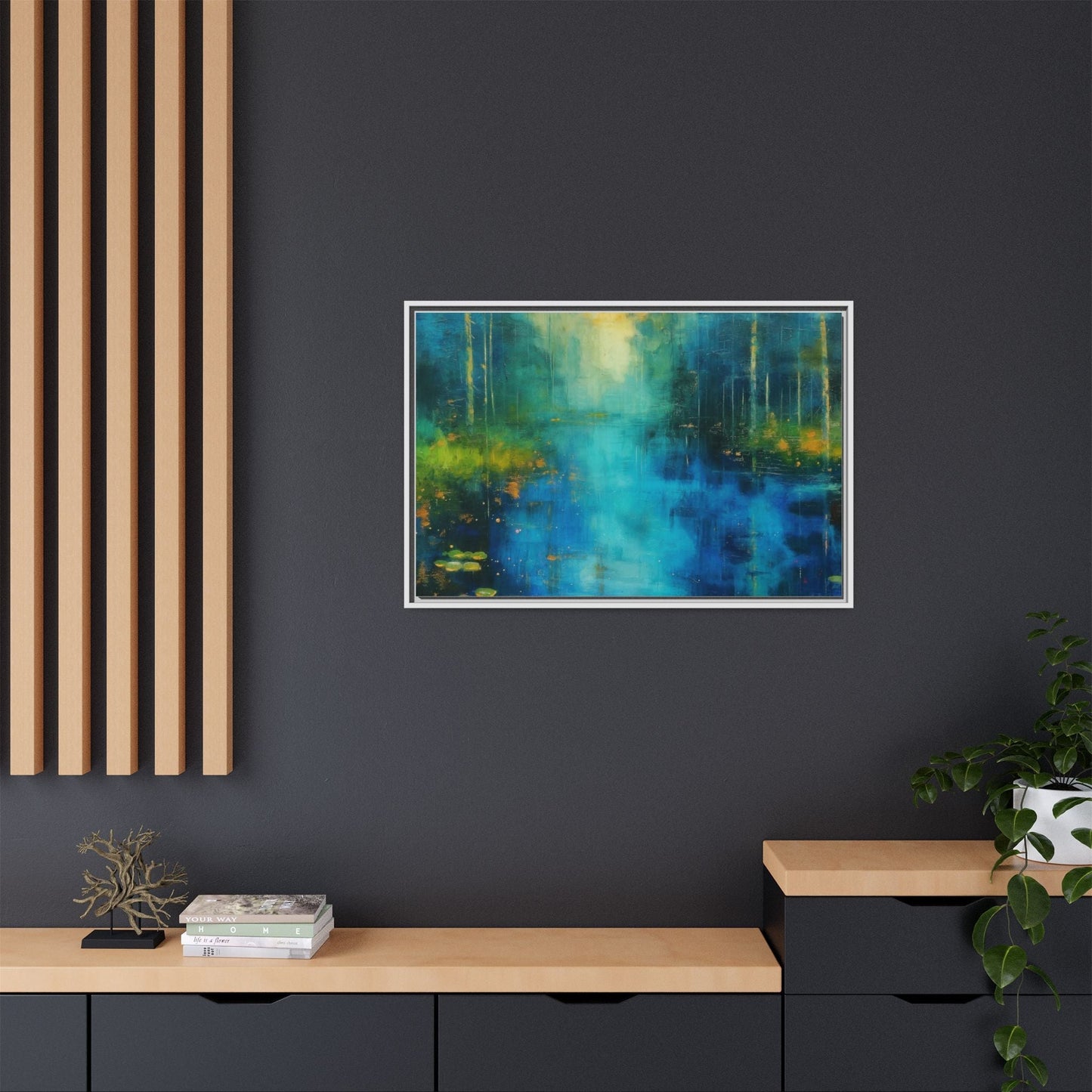 Symphony in Blue - Vibrant Abstract Canvas Print for Stylish Home Décor