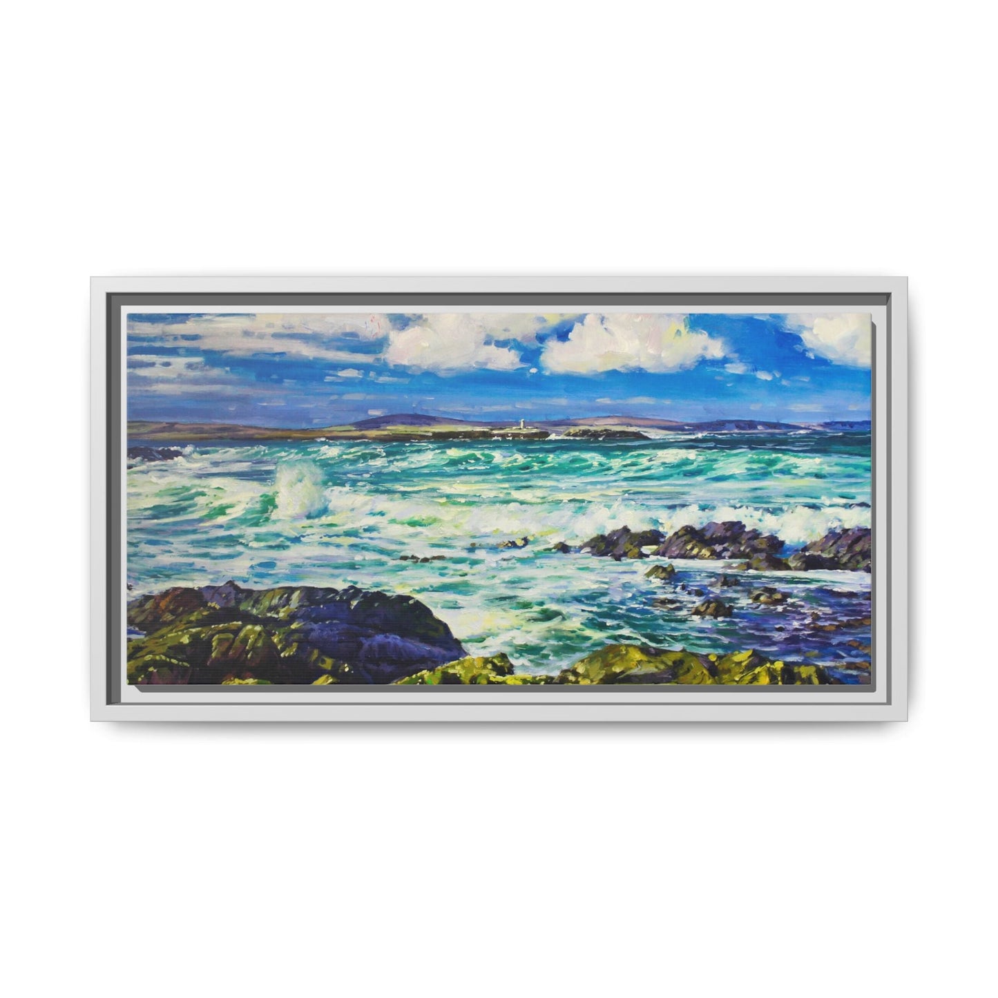 Ballyglass Lighthouse Erris wall art featuring the stunning coastal lighthouse, framed in premium materials for a perfect addition to any living space.