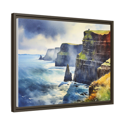 Watercolour of Cliffs of Moher – Beautiful Coastal Landscape Canvas Print