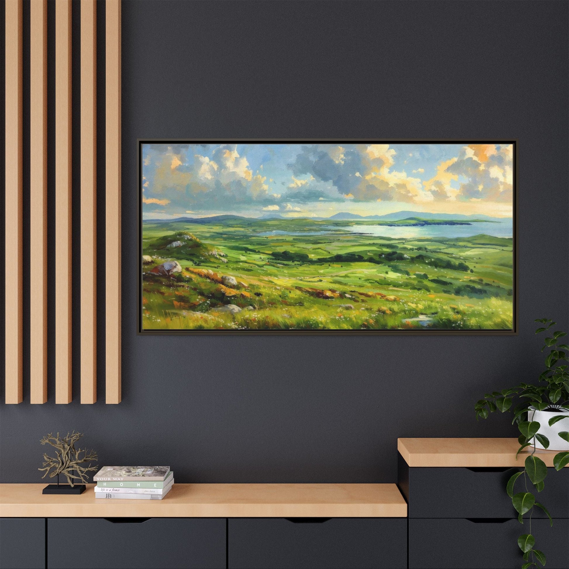 Wild Atlantic Summer Vista Wall Art - Breathtaking Coastal Landscape for Home Décor