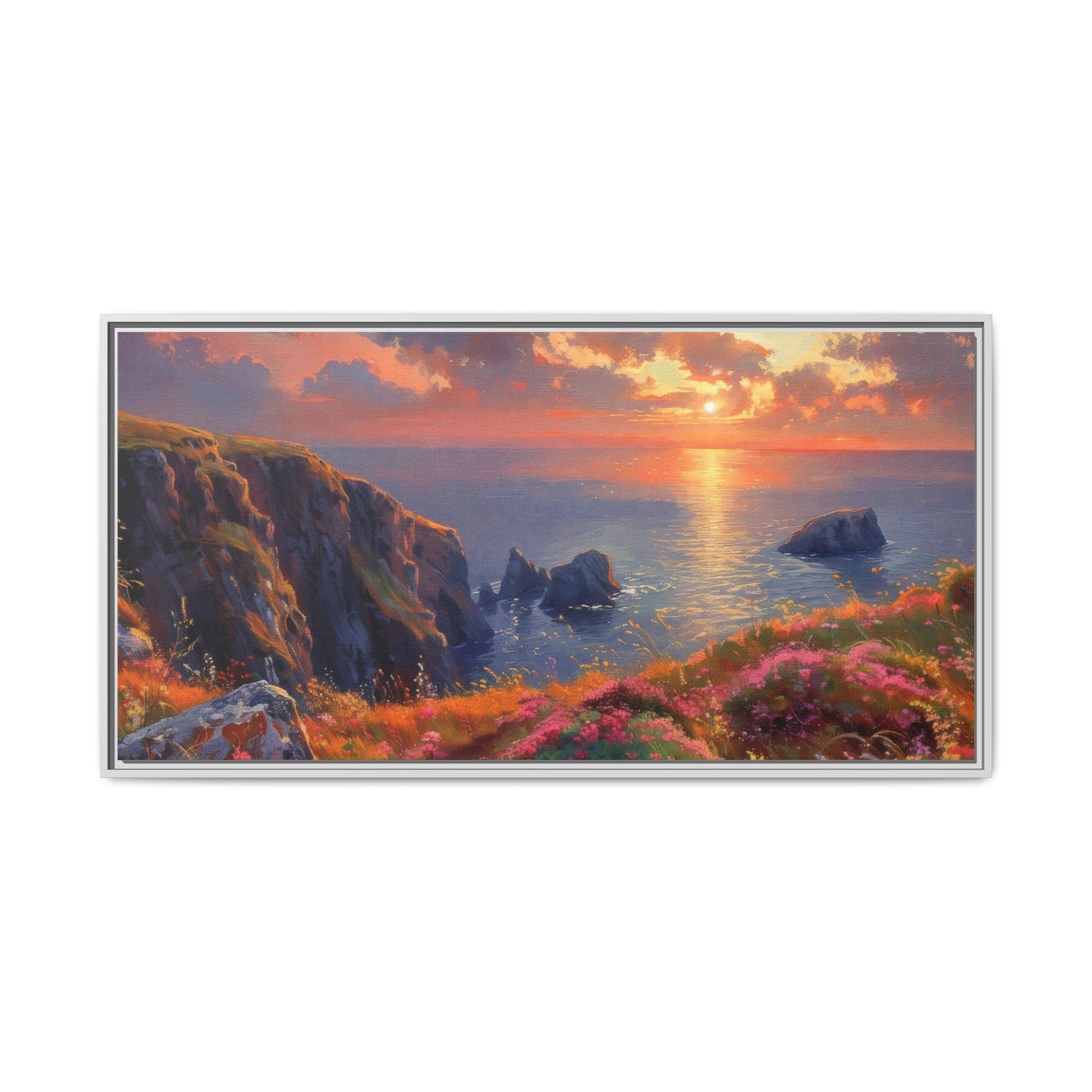 End of The Day wall art featuring a serene sunset landscape, printed on high-quality canvas to bring peaceful beauty and warmth to your home décor.