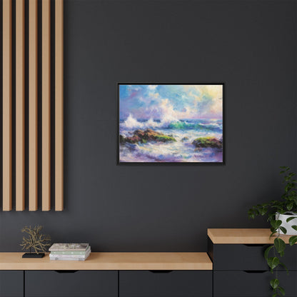 Achill Shoreline wcol wall art showcasing the stunning Irish coastal landscape, printed on high-quality canvas for a timeless and serene addition to your home décor.