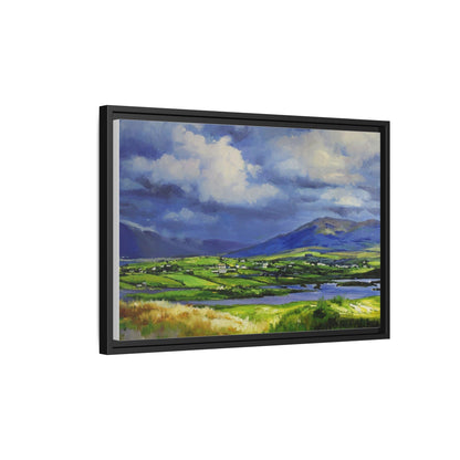 Connemara Fields - Stunning Irish landscape canvas print showcasing the serene beauty of Connemara's fields.