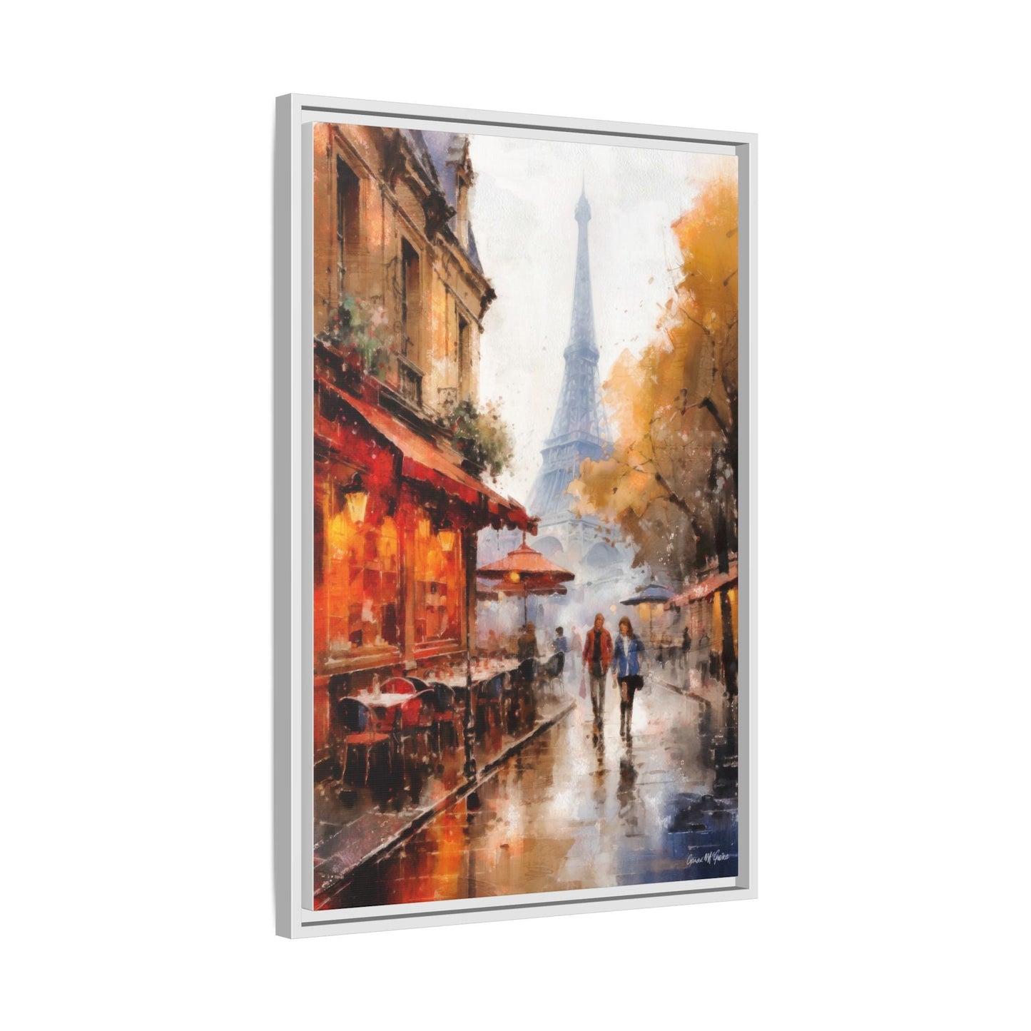 Eiffel Tower wall art featuring the iconic Paris landmark, printed on high-quality canvas to bring timeless beauty and elegance to your home décor.