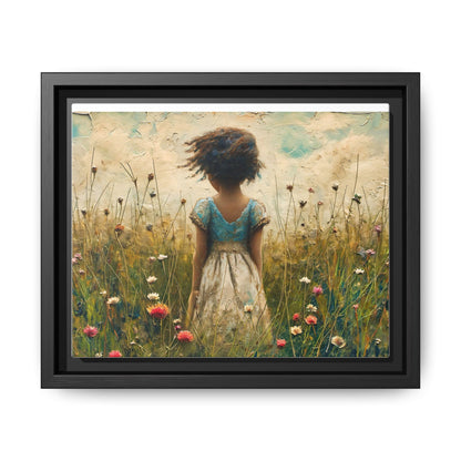 Young Girl In Flowers Wall Art - Graceful Portrait of Girl Surrounded by Flowers for Home Décor