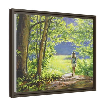 INTO THE LIGHT 11 – A captivating artwork featuring a luminous scene that evokes a sense of depth, movement, and serenity, framed in premium pinewood for timeless décor.