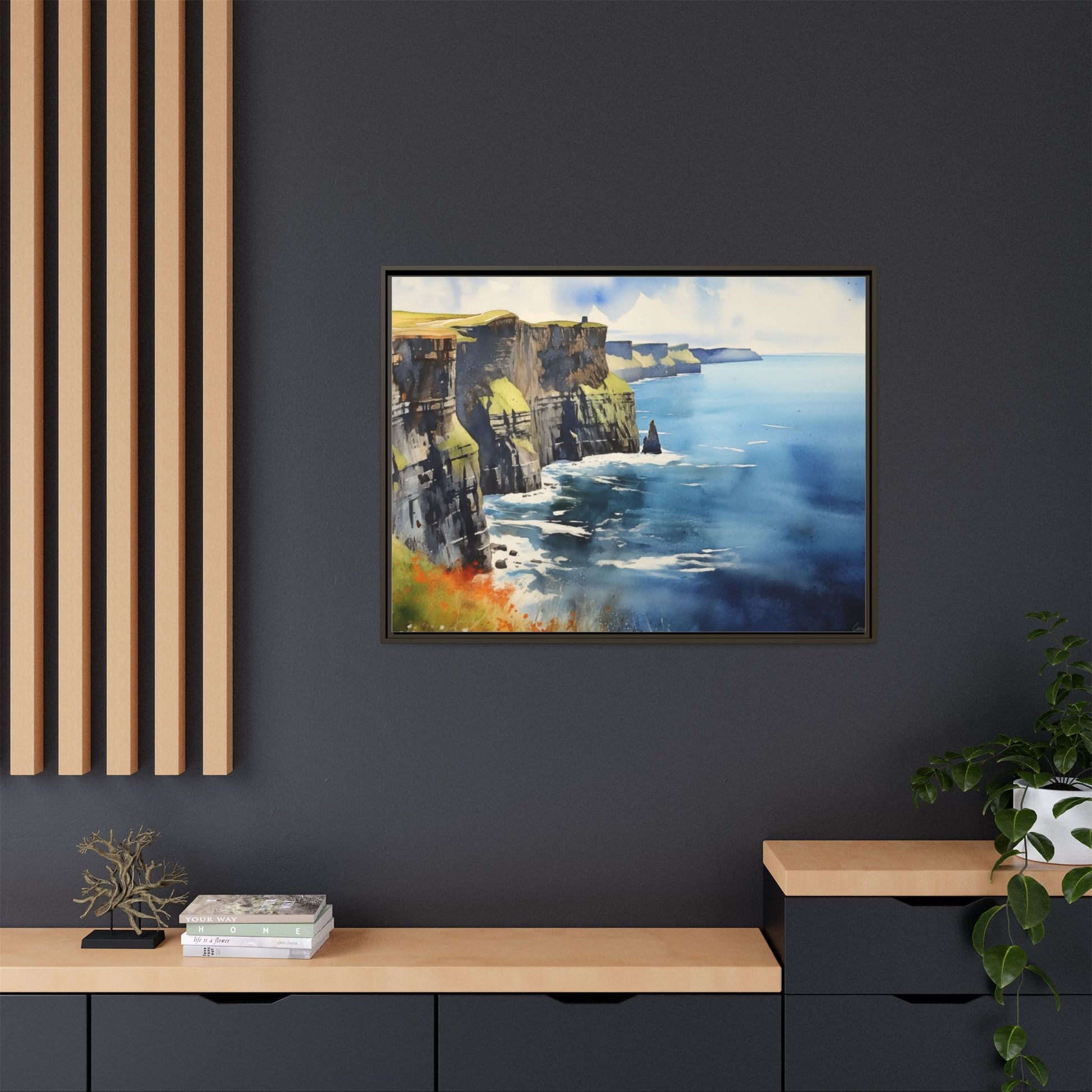 Cliffs of Moher Midday Sun - Beautiful Coastal Landscape Canvas Print