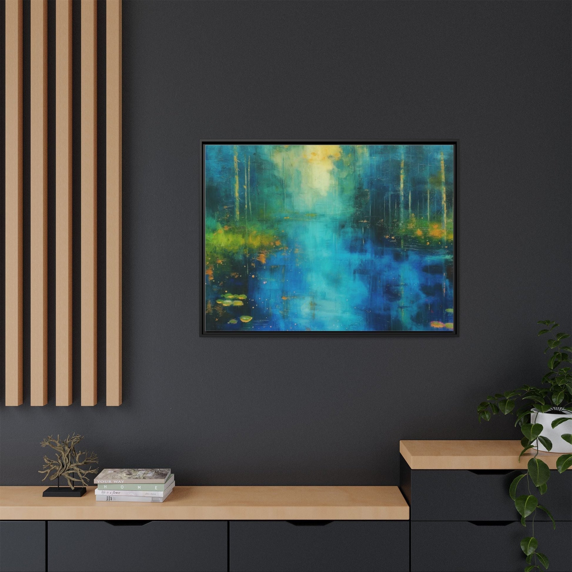 Symphony in Blue - Vibrant Abstract Canvas Print for Stylish Home Décor