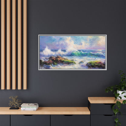 Achill Shoreline wcol wall art showcasing the stunning Irish coastal landscape, printed on high-quality canvas for a timeless and serene addition to your home décor.