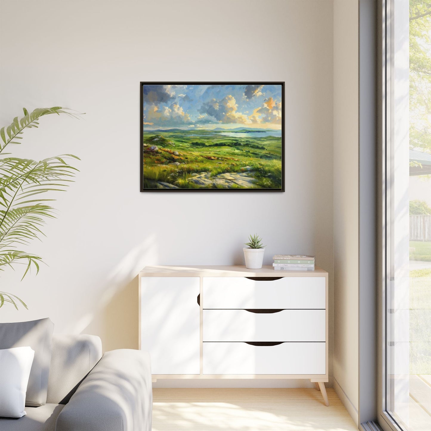 Wild Atlantic Summer Vista Wall Art - Breathtaking Coastal Landscape for Home Décor