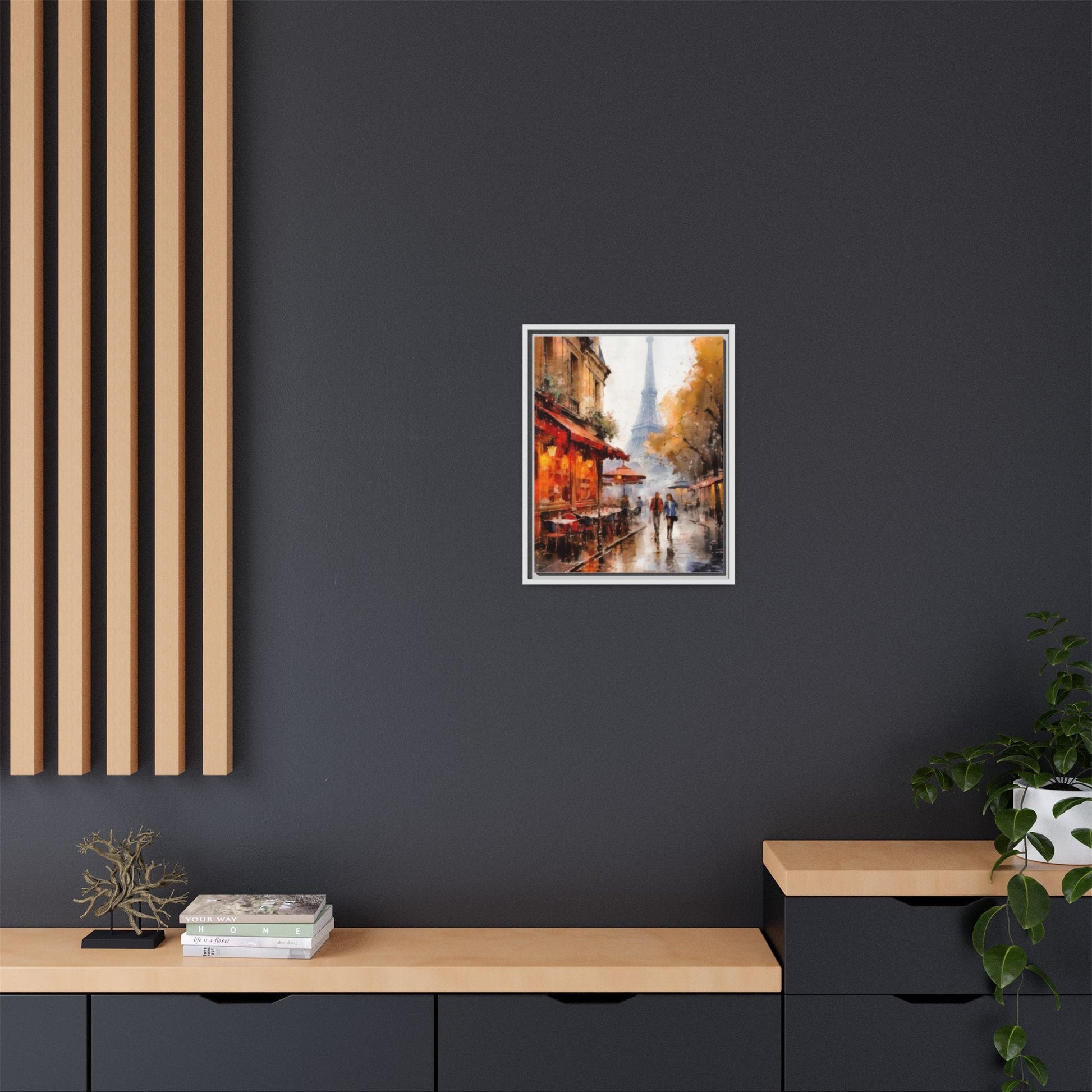 Eiffel Tower wall art featuring the iconic Paris landmark, printed on high-quality canvas to bring timeless beauty and elegance to your home décor.