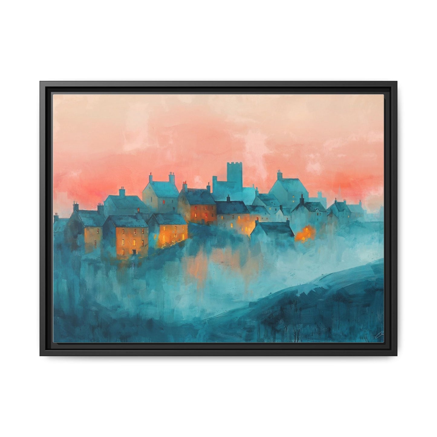 A Castle Town - Beautiful Landscape Canvas Print for Home Décor