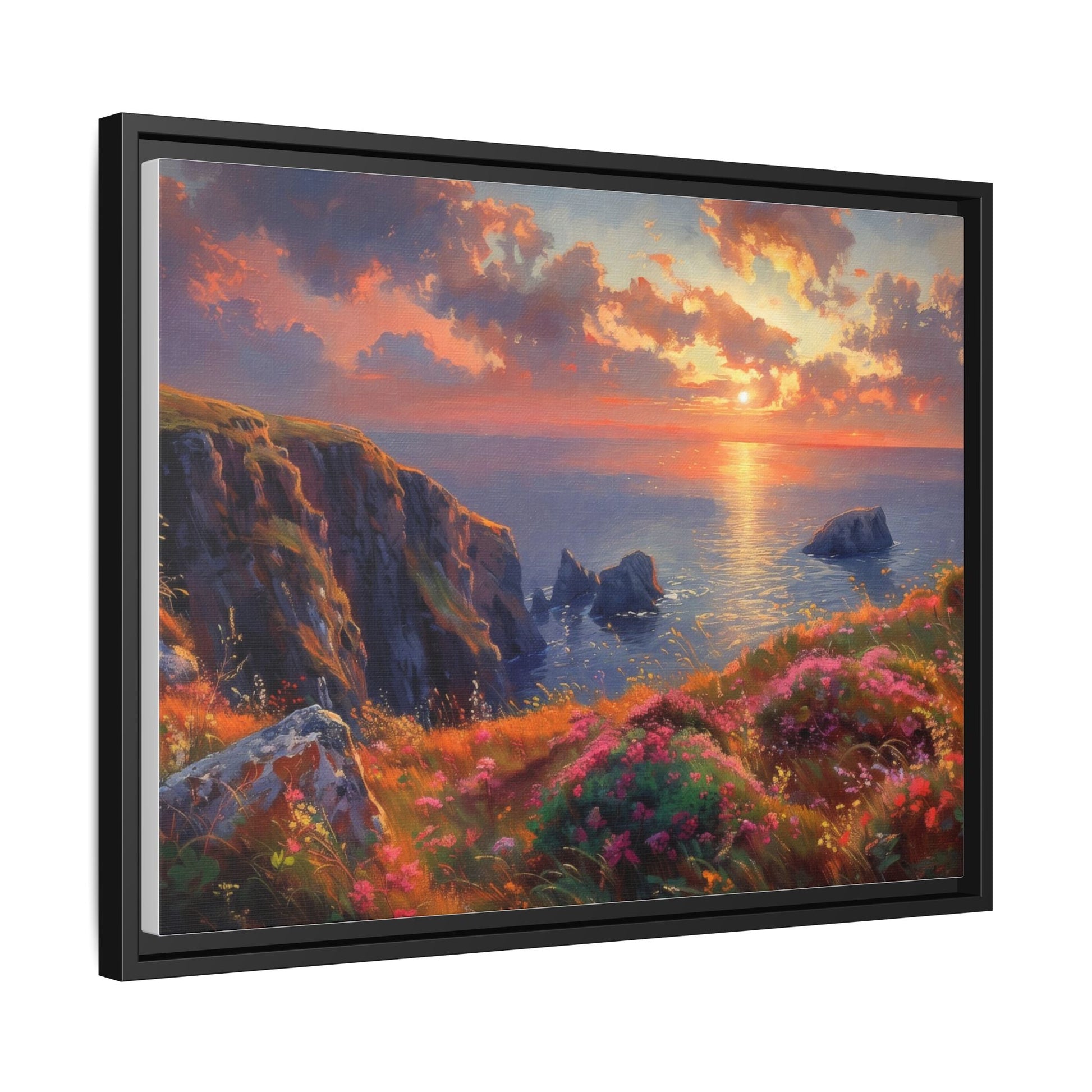 End of The Day wall art featuring a serene sunset landscape, printed on high-quality canvas to bring peaceful beauty and warmth to your home décor.