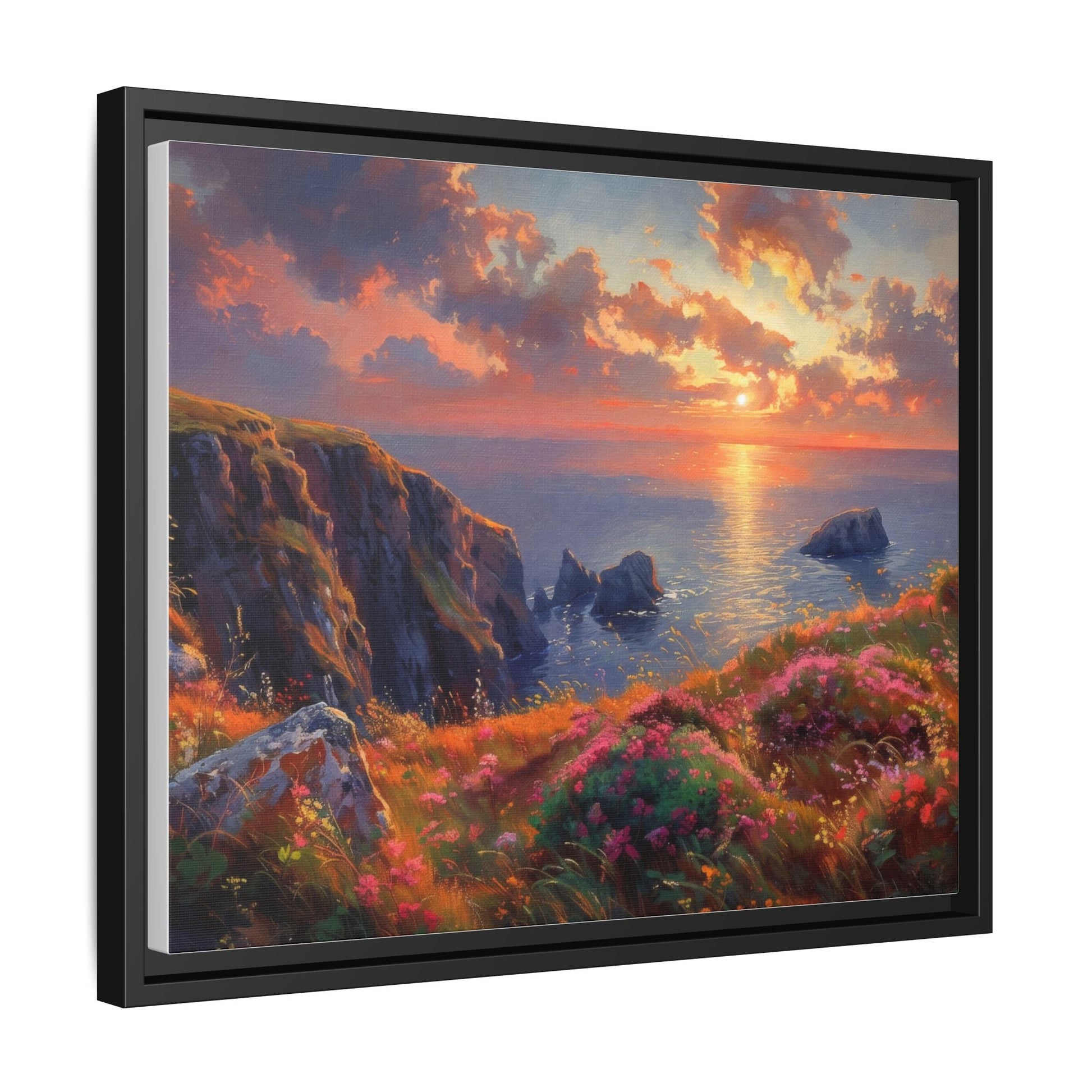 End of The Day wall art featuring a serene sunset landscape, printed on high-quality canvas to bring peaceful beauty and warmth to your home décor.