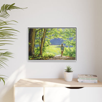 INTO THE LIGHT 11 – A captivating artwork featuring a luminous scene that evokes a sense of depth, movement, and serenity, framed in premium pinewood for timeless décor.