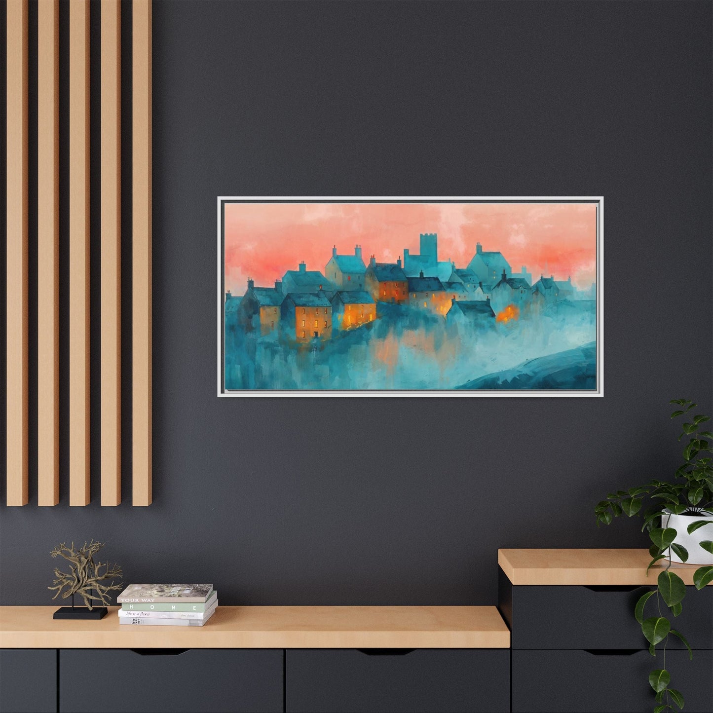 A Castle Town - Beautiful Landscape Canvas Print for all places Décor