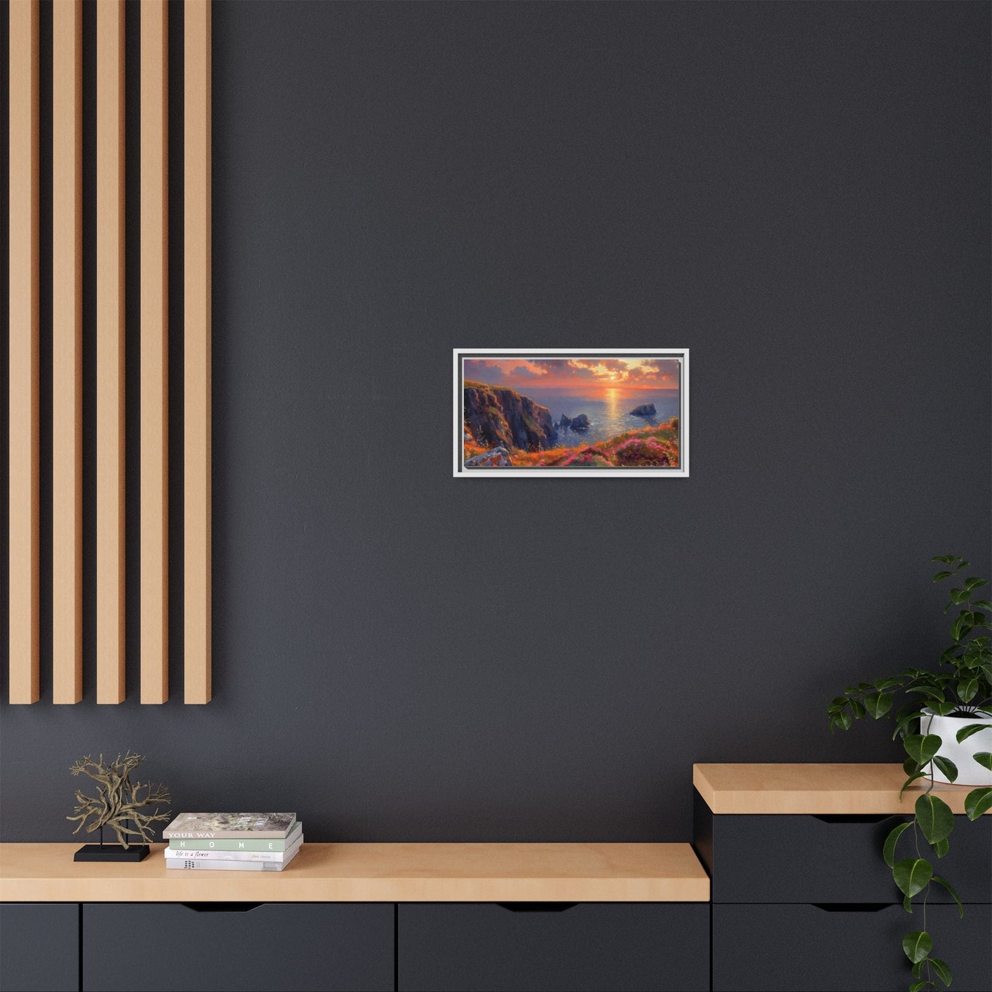 End of The Day wall art featuring a serene sunset landscape, printed on high-quality canvas to bring peaceful beauty and warmth to your home décor.