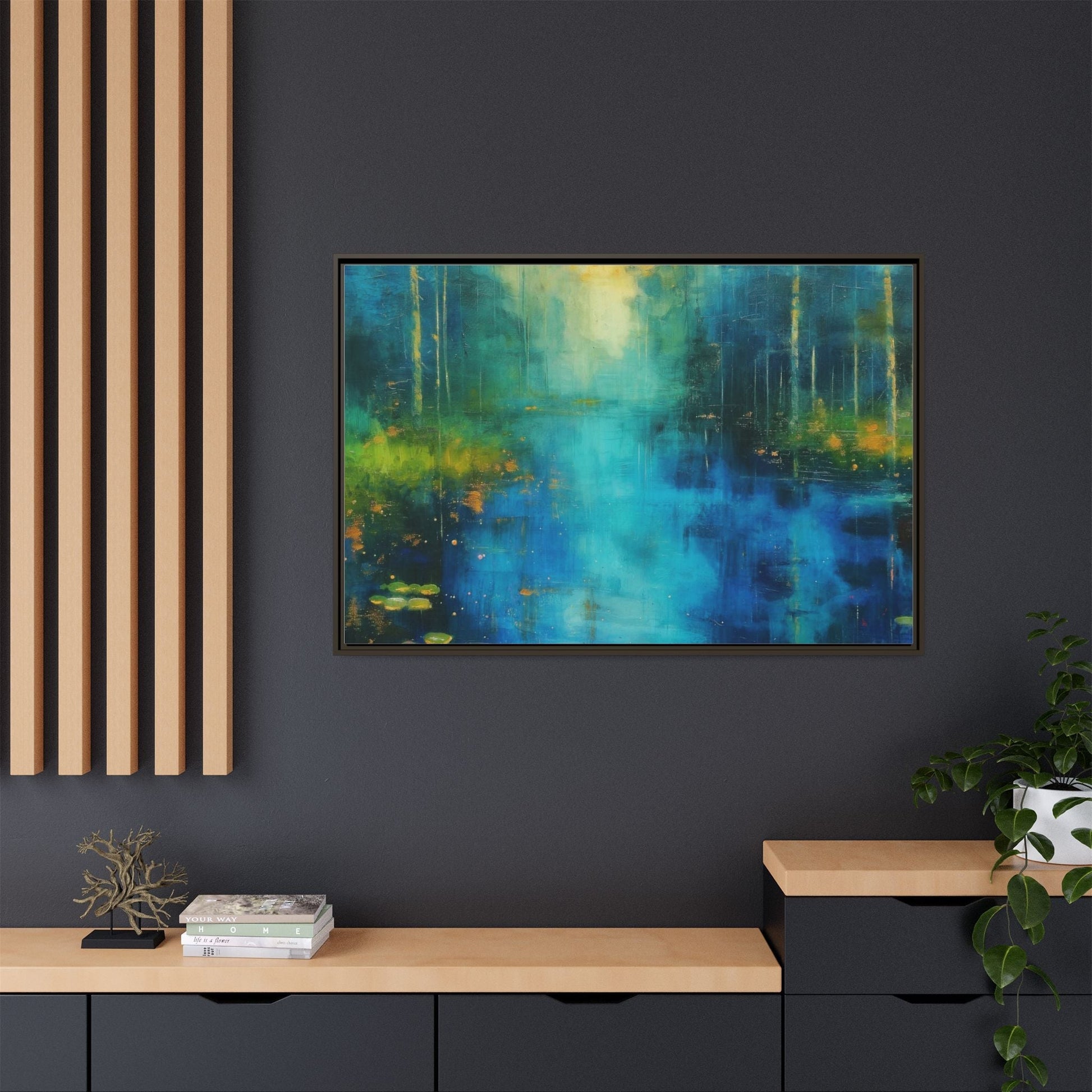 Symphony in Blue - Vibrant Abstract Canvas Print for Stylish Home Décor