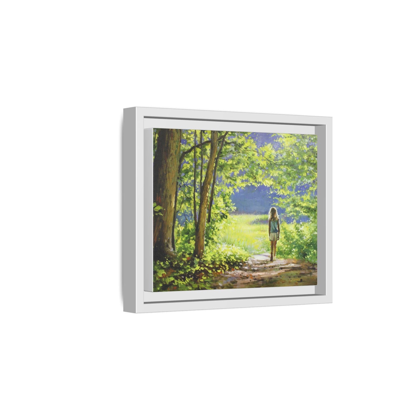 INTO THE LIGHT 11 – A captivating artwork featuring a luminous scene that evokes a sense of depth, movement, and serenity, framed in premium pinewood for timeless décor.