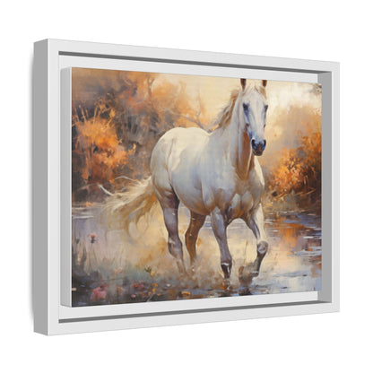 Arabian Horse – Elegant Pinewood Framed Wall Art for Timeless Décor