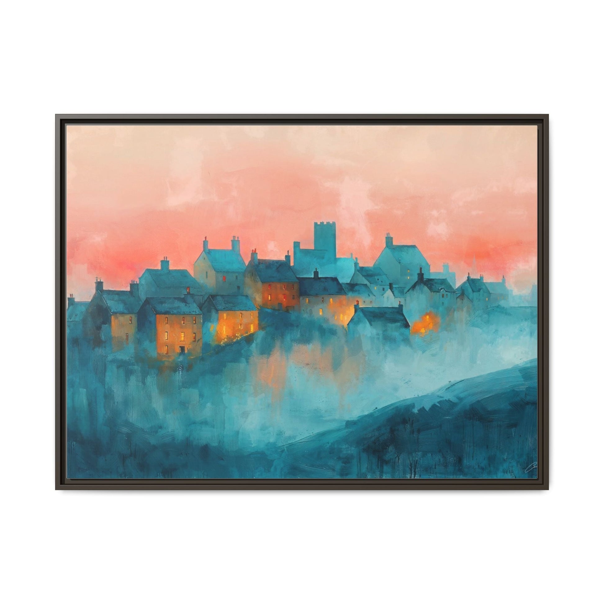 A Castle Town - Beautiful Landscape Canvas Print for Home Décor