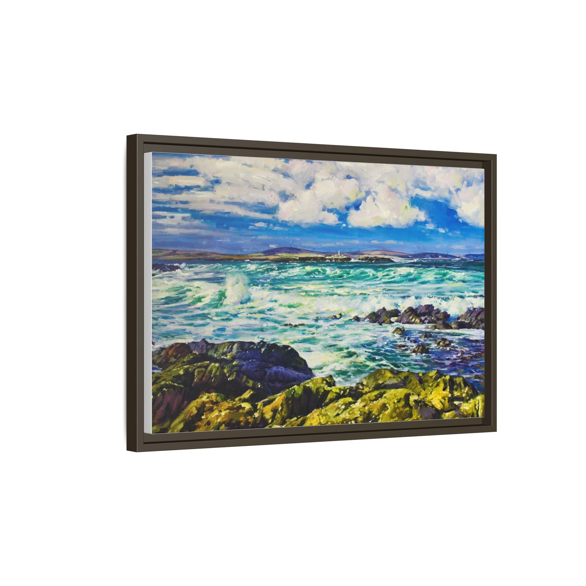 Ballyglass Lighthouse Erris wall art featuring the stunning coastal lighthouse, framed in premium materials for a perfect addition to any living space.