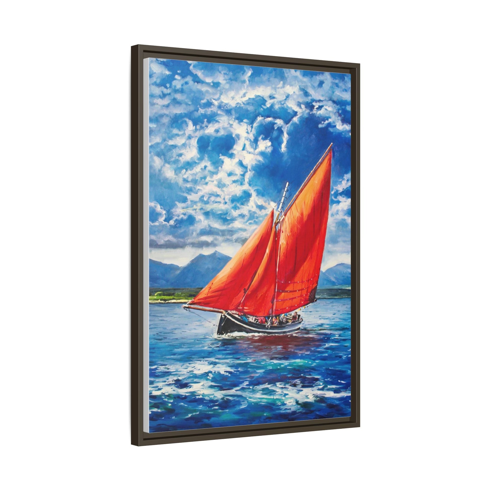 Single Galway Hooker – Premium Pinewood Art Frame for Timeless Décor