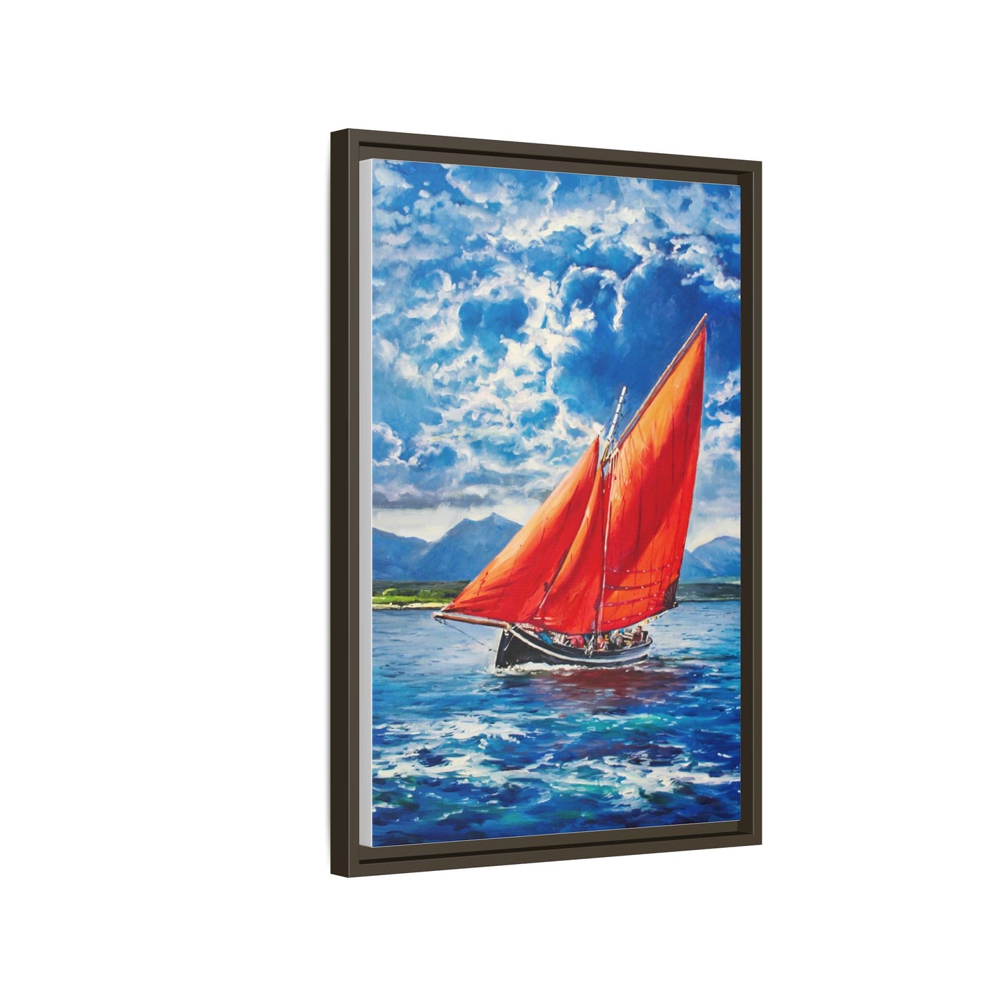 Single Galway Hooker – Premium Pinewood Art Frame for Timeless Décor