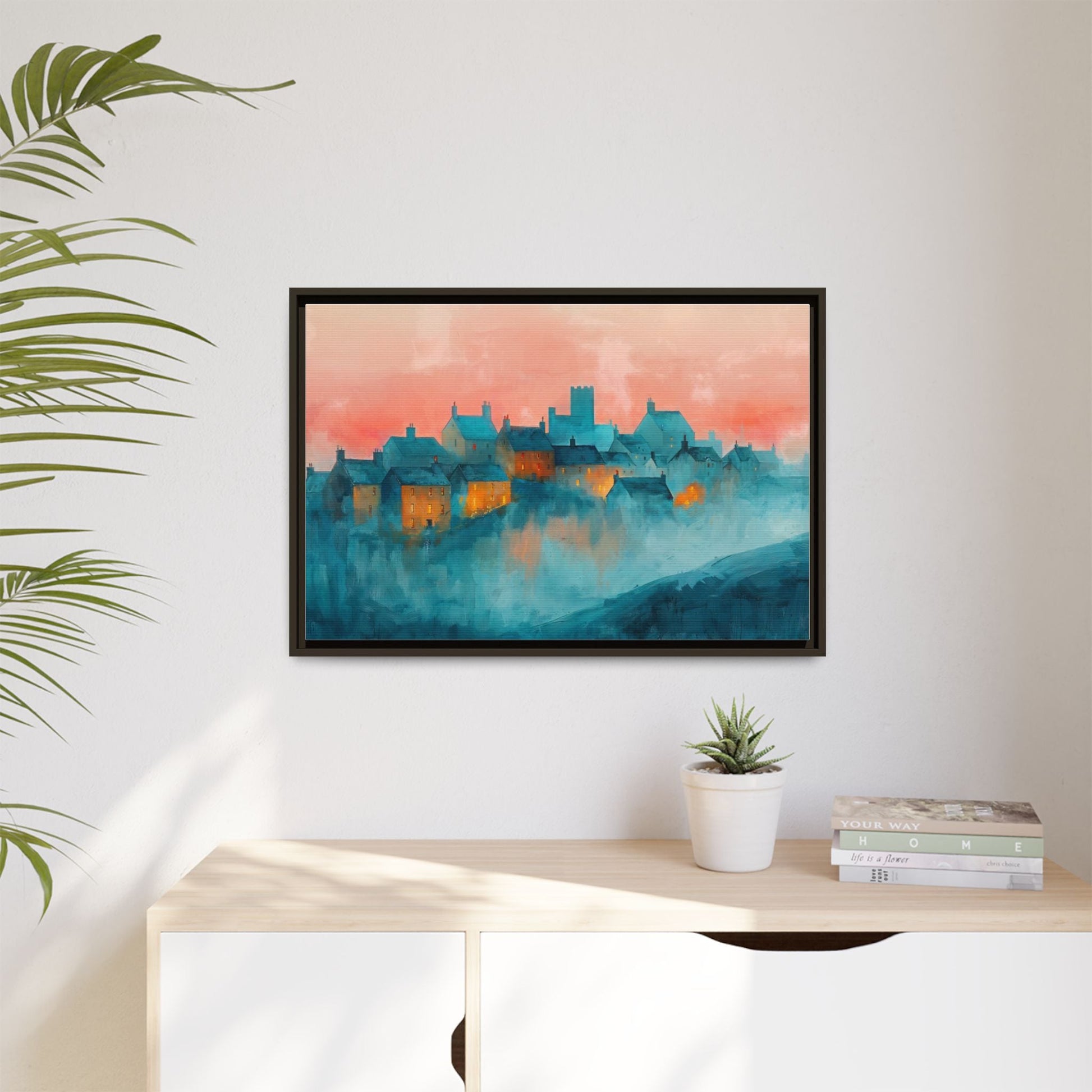 A Castle Town - Beautiful Landscape Canvas Print for all places Décor