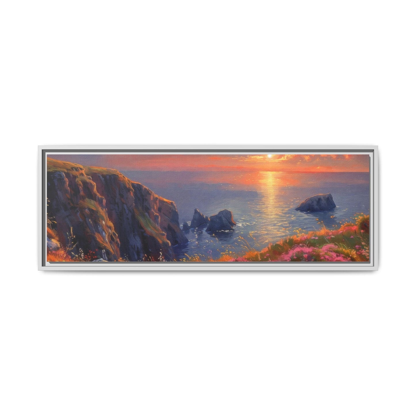 End of The Day wall art featuring a serene sunset landscape, printed on high-quality canvas to bring peaceful beauty and warmth to your home décor.