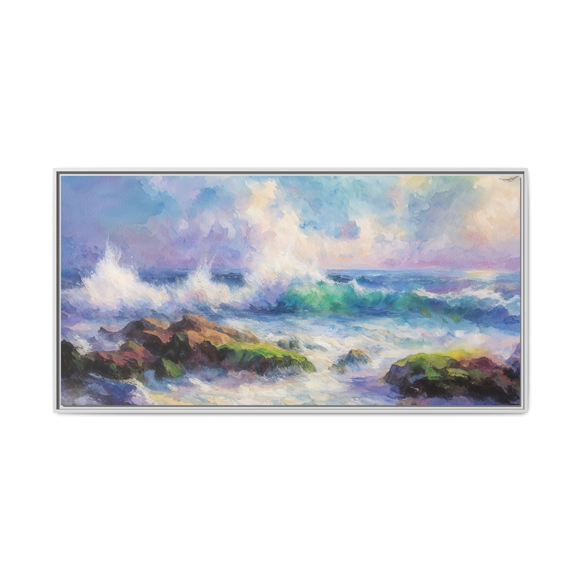 Achill Shoreline wcol wall art showcasing the stunning Irish coastal landscape, printed on high-quality canvas for a timeless and serene addition to your home décor.