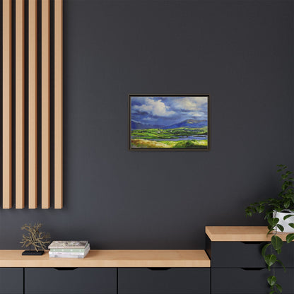 Connemara Fields - Stunning Irish landscape canvas print showcasing the serene beauty of Connemara's fields.