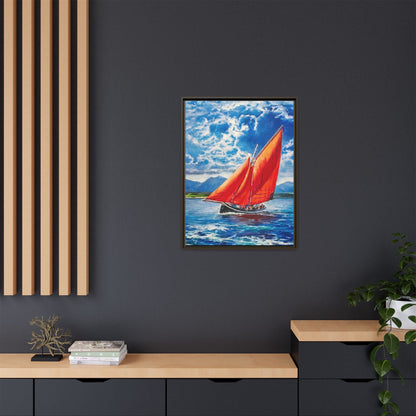 Single Galway Hooker – Premium Pinewood Art Frame for Timeless Décor