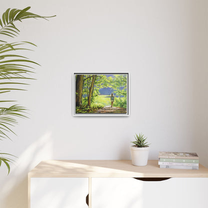 INTO THE LIGHT 11 – A captivating artwork featuring a luminous scene that evokes a sense of depth, movement, and serenity, framed in premium pinewood for timeless décor.