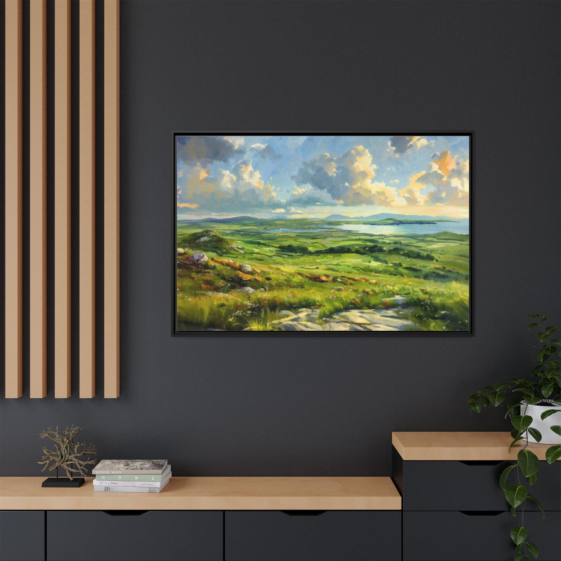 Wild Atlantic Summer Vista Wall Art - Breathtaking Coastal Landscape for Home Décor