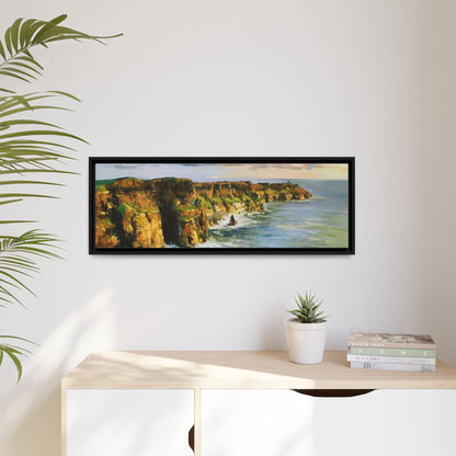 Cliffs of Moher wall art showcasing the dramatic Irish coastline, printed on high-quality canvas to bring natural beauty into your home décor.