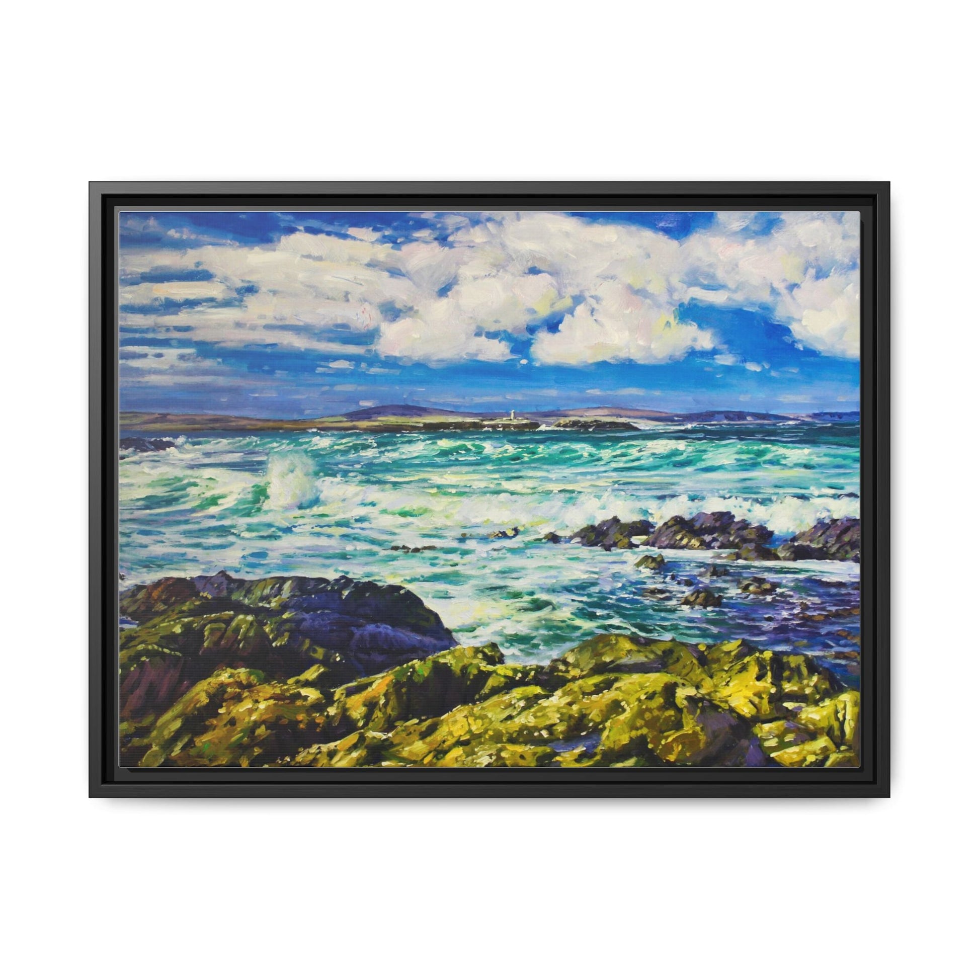 Ballyglass Lighthouse Erris wall art featuring the stunning coastal lighthouse, framed in premium materials for a perfect addition to any living space.