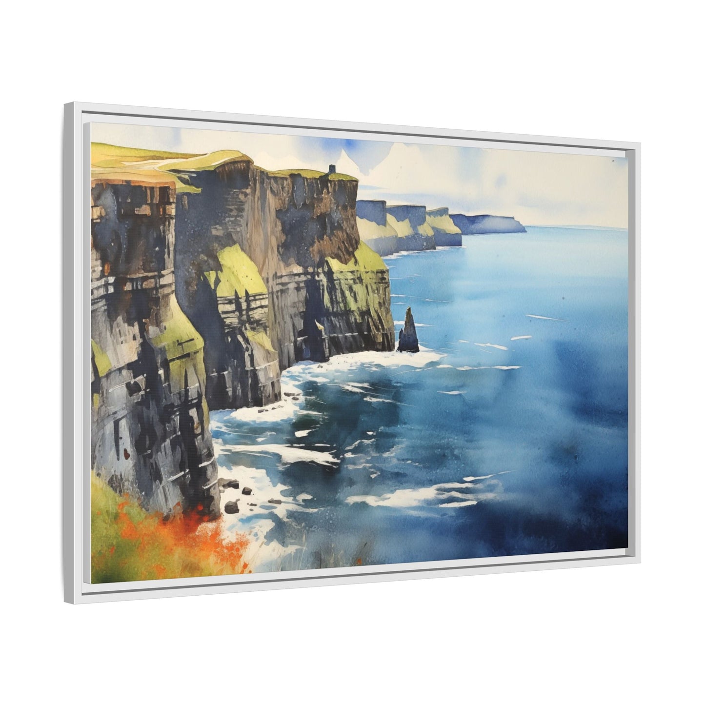 Cliffs of Moher Midday Sun - Beautiful Coastal Landscape Canvas Print